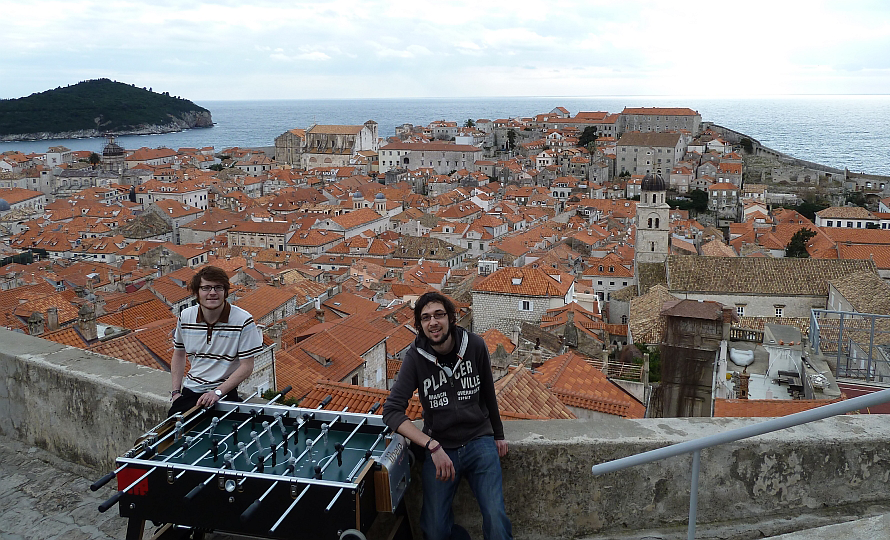 Kickern in Dubrovnik am Tag
